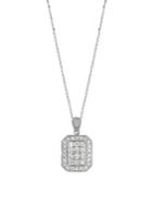 Morris & David 14k White Gold & Diamond Pendant Necklace - 1.2 Tcw