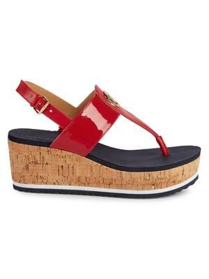 Tommy Hilfiger Gunther Cork Wedge Sandals