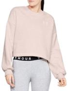 Under Armour Dropped-shoulder Cotton-blend Cropped Sweatshirt