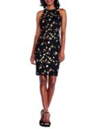 Adrianna Papell Floral Embroidery Sheath Dress