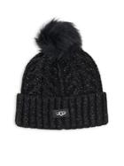Ugg Cable-knit Shearling Pom Beanie