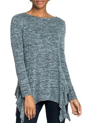 Nic+zoe Plus Ruffle Hem Top