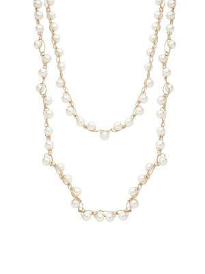 Design Lab Faux Pearl Crochet Multi-strand Necklace