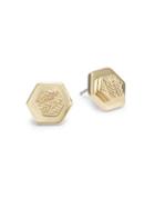 Cole Haan Marine Links Hexagonal Stud Earrings