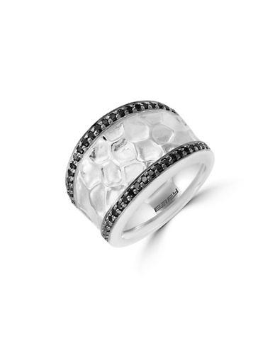 Effy Final Call Black Diamond & Sterling Silver Hammered Ring
