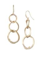 Carolee Goldplated And Cubic Zirconia Triple Link Earrings