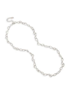Robert Lee Morris Linked & Connected Silvertone Twist Necklace