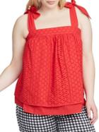 Rachel Rachel Roy Plus Sabine Cotton Eyelet Top