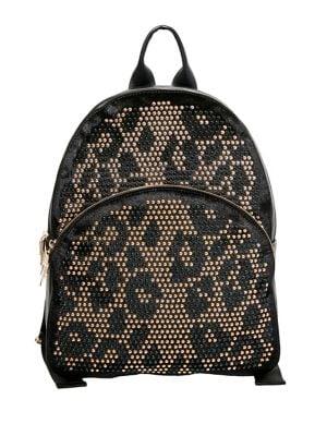 Betsey Johnson Studly Zip Animal Print Backpack