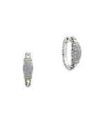 Effy Diamond, Sterling Silver And 18k Yellow Gold Hoops, 0.12 Tcw