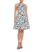 Maggy London Floral Fit-and-flare Dress