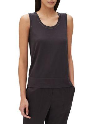 Lafayette 148 New York Sheer-trim Tank Top