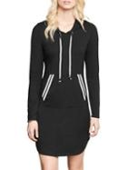 Karen Kane Varsity Striped Hooded Dress