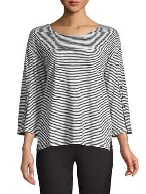 Jones New York Striped Boxy Top