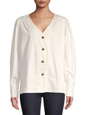 Caara V-neck Cotton Top