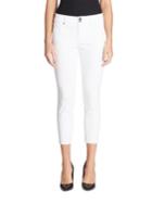 Design Lab Lord & Taylor Cropped Skinny Jeans-optic White