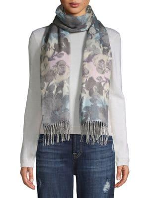 Lord & Taylor Rainbow Floral Wrap Scarf