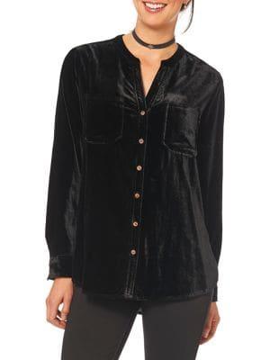 Democracy Velvet Button Front Shirt