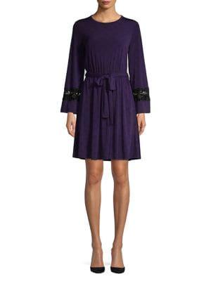 Michael Michael Kors Lace Long-sleeve Shift Dress