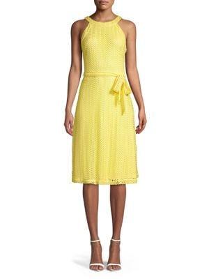 Karl Lagerfeld Paris Belted Halter Dress