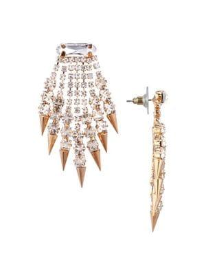 Nina Octavia Crystal Fringe Spike Drop Earrings