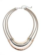 Noir Sterling Silver And Leather Necklace