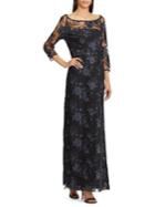 Lauren Ralph Lauren Embroidered Lace Gown