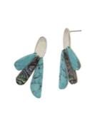 Robert Lee Morris Soho Santa Fe Crystal, Turquoise And Abalone Drop Earrings