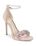 Jessica Simpson Rusley Embellished Suede Stiletto Sandals