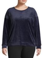 Marc New York Performance Plus Long-sleeve Velvet Top