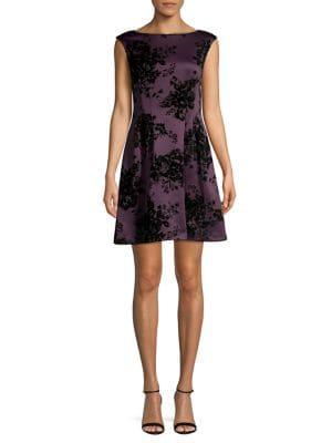 Vince Camuto Floral Jacquard Mini A-line Dress