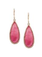 Lonna & Lilly Goldtone And Epoxy Stone Teardrop Earrings