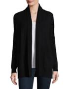 Lord & Taylor Petite Cashmere Open Front Cardigan