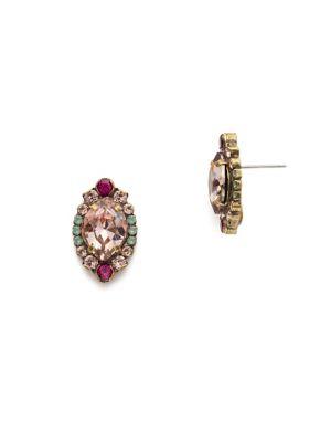 Sorrelli Radiant Sunrise Eustoma Crystal Stud Earrings
