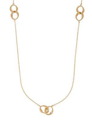 Lord & Taylor 14k Yellow Gold Circle Station Chain Necklace