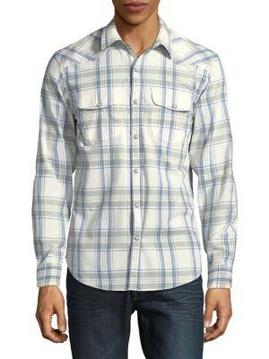 Lucky Brand Long Sleeve Western Plaid Shirt