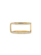 Michael Kors Crystal And Sterling Silver Ring Jacket