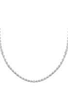 Lord & Taylor 24 Twist Spike Sterling Silver Single Strand Necklace