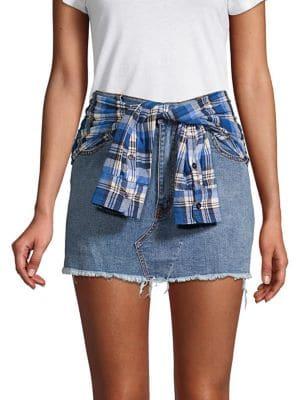 Design Lab Denim Mini Skirt