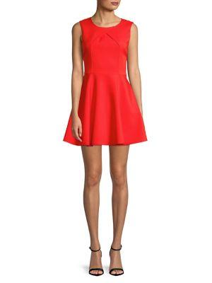 Molly Bracken Pleated Fit-and-flare Dress