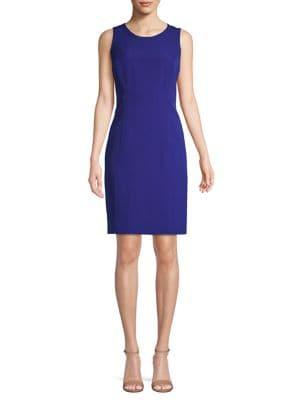 Kasper Jewel-neck Sheath Dress