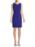 Kasper Jewel-neck Sheath Dress