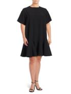 Adrianna Papell Solid Stretch Crepe Shift Dress