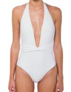 6 Shore Road The Sea Solid Halterneck One-piece Swimsuit