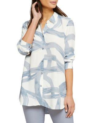 Nic+zoe Round About Printed Blouse