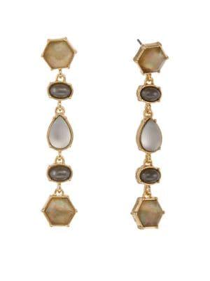 Laundry By Shelli Segal El Presidio Goldtone & Crystal Drop Earrings