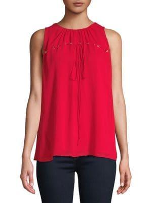 Ellen Tracy Cardinal Sleeveless Blouse