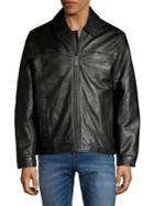 Perry Ellis Leather Full-zip Jacket