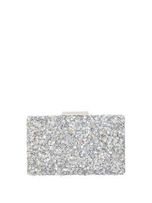 Nina Shell & Crystal-embellished Clutch