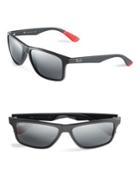 Ray-ban Rectangle 58mm Mirrored Sunglasses